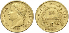 France, Napoleon I, 20 Francs 1812-W, Au g 6,45 BB