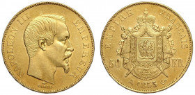 France, Napoleon III, 50 Francs 1855-A Au g 16,12 SPL