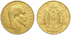 France, Napoleon III, 50 Francs 1859-BB Au g 16,12 BB-SPL