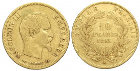 France, Napoleon III, 10 Francs 1855-A Au g 3,22 BB