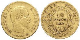 France, Napoleon III, 10 Francs 1858-A Au g 3,22 MB-BB