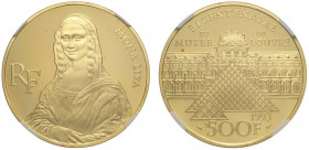 France, Modern Republic, 500 Francs 1993, KM-1024 Au 999 g 31,10 in Slab NGC PF69 Ultra Cameo (cert. 5786664018)