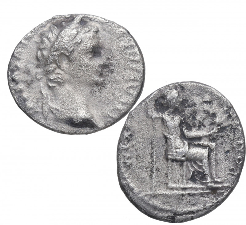 14 d C. al 37 d C. Tiberio (14-37). Lugdunum. Denario . Ag. 3,43 g. MBC-. Est.60...