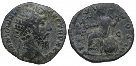 171-172 d.C. Marco Aurelio (161-180 dC). Roma. Dupondio. RIC III 1035; BMCRE 1428. Ae. 8,23 g. M ANTONINVS AVG TR P XXVI, cabeza radiada a la derecha ...