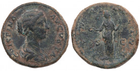 178-191 d. C. Crispina (178-191 d. C). Roma. As. RIC 680. Ae. 12,84 g. CRISPINA AVGVSTA /IVNO LVCINA. MBC- /BC+. Est.100.