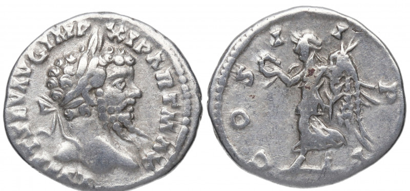 199 d.C. Septimio Severo. Roma. Denario. DS 4123 h. Ag. 2,84 g. COS II PP. Victo...