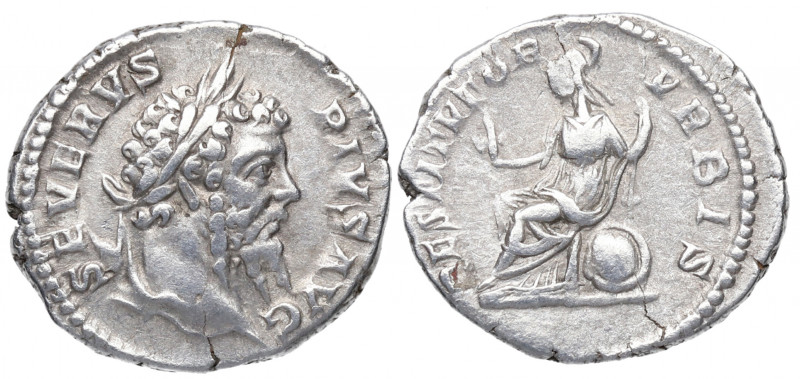 207 d.C. Septimio Severo. Roma. Denario. DS 4131 f. Ag. 3,24 g. RESTITVTOR VRBIS...