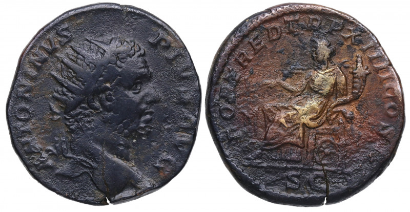211 d.C. Caracalla (211-217 d.C). Roma. Dupondio. RIC 485b. Ae. 9,97 g. ANTONINV...
