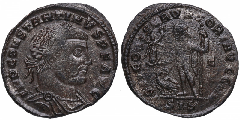 306-337 d. C. Constantino I. Siscia. Nummus. Ae. 3,10 g. MBC+. Est.80.
