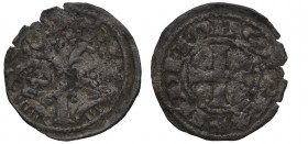 Alfonso IX (1188-1230). Dinero. Ve. 0,60 g. Cruz sin veros. RARA. MBC. Est.100.