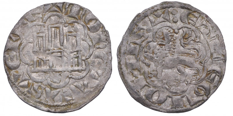 1277. Alfonso X (1252-1284). Coruña. Dinero de Alfonso X de la 2ª guerra de Gran...