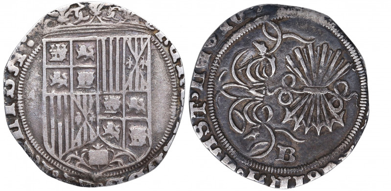 1506-7. Reyes Católicos (1469-1504). Burgos. Real . Ag. 2,34 g. Posterior a la p...