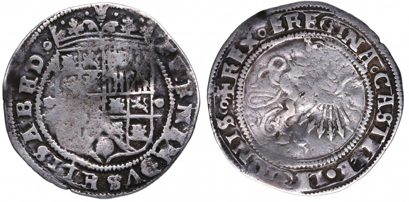 Reyes Católicos (1469-1504). Sevilla. Real . A&C . Ag. 3,13 g. MBC-. Est.70.