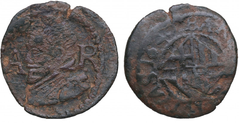 1640. Guerra dels Segadors. Solsona (Lleida). Ardit. A&C . Cu. 1,33 g. Felipe IV...