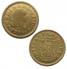 1755. Fernando VI (1746-1759). Madrid. 1/2 escudo. JB. A&C 558. Au. 1,77 g. Atractiva. Brillo original. EBC-/MBC+. Est.225.