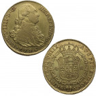 1796. Carlos IV (1788-1808). Madrid. 4 Escudos. MF. A&C 1479. Au. 13,45 g. Marquitas. MBC+ / EBC-. Est.900.