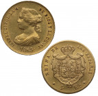 1865. Isabel II (1833-1868). Madrid. 4 escudos. A&C 688. Au. 3,37 g. EBC+. Est.300.