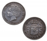 1894*94. Alfonso XIII (1886-1931). 50 Céntimos. PGV. A&C 43. Ag. 2,50 g. EBC / EBC-. Est.35.