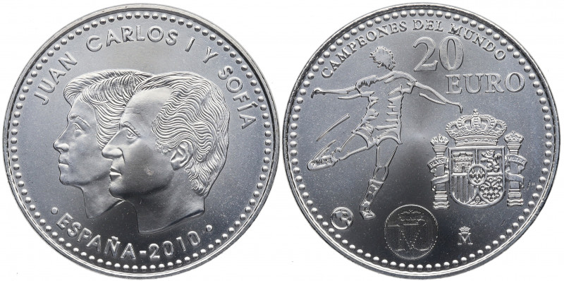 2010. Juan Carlos I (1975-2014). 20 Euros. Ag. SC. Est.30.