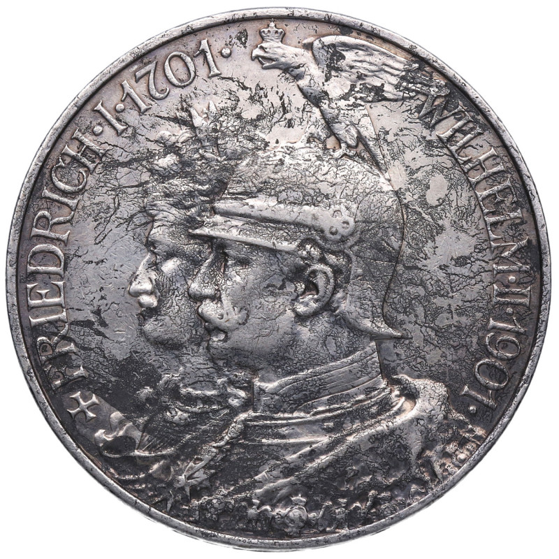 1901. Alemania. 5 marcos. Ag. Pátina en anverso. EBC. Est.90.
