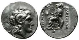 KINGS OF THRACE. Lysimachos (305-281 BC). Drachm. Uncertain mint.
Diademed head of the deified Alexander right, wearing horn of Ammon.
Rev: BAΣIΛEΩΣ Λ...