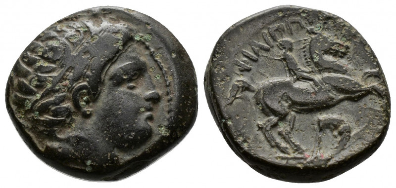 (Bronze, 6.37g 19mm) KINGS OF MACEDON. Philipp III Arrhidaios (323-317). AE
Head...