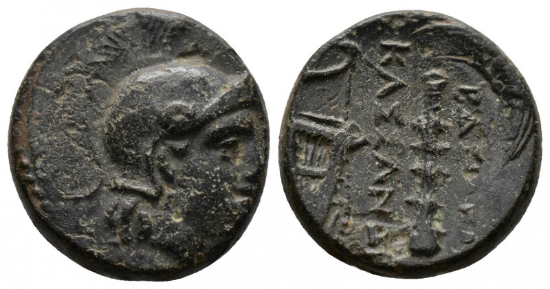 (Bronze, 4.12g 16mm) Kings of Macedon. Uncertain mint in Asia Minor. Kassander 3...