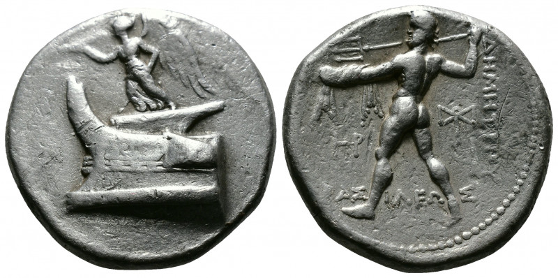 (Silver 16.99g 28mm) Kings of Macedon. Salamis. Demetrios I Poliorketes 306-283 ...