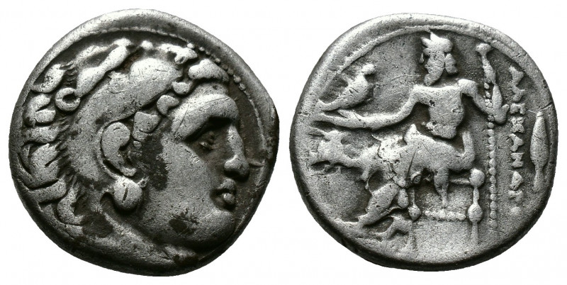 (Silver 4.01g 17mm) Kingdom of Macedon, Alexander III 'the Great' AR Drachm. Kol...