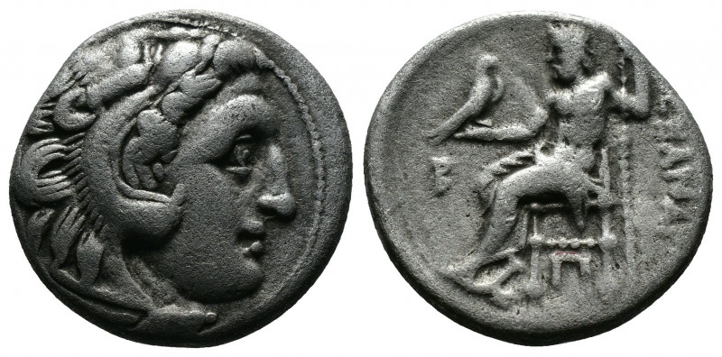 (Silver 3.99g 18mm) Kingdom of Macedon, Alexander III \'the Great\' AR Drachm. K...