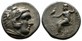 (Silver 4.11g 17mm)Kingdom of Macedon, Alexander III 'the Great' AR Drachm. Kolophon, circa 322-319 BC. 
Head of Herakles right, wearing lion skin hea...