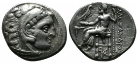 (Silver 3.81g 19mm) Kingdom of Macedon, Alexander III 'the Great' AR Drachm. circa 318-301 BC. 
Head of Herakles right, wearing lion skin headdress
Re...