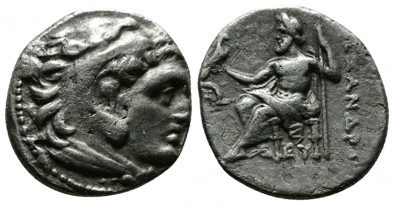 (Silver 4.08g 18mm) Kingdom of Macedon, Alexander III 'the Great' AR Drachm. cir...