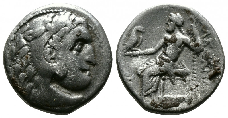 (Silver 4.20g 23mm) Kingdom of Macedon, Alexander III 'the Great' AR Drachm. cir...