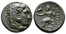 (Silver 4.01g 17mm) Kingdom of Macedon, Alexander III 'the Great' AR Drachm. circa 318-301 BC. 
Head of Herakles right, wearing lion skin headdress
Re...