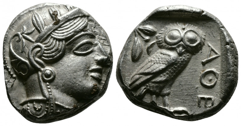 (Silver,17.14g 23mm) ATTICA. Athens. Tetradrachm (Circa 454-404 BC). AR
Helmeted...