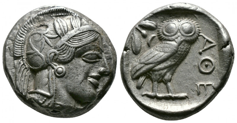 (Silver,17.18g 23mm) ATTICA. Athens. Tetradrachm (Circa 454-404 BC). AR
Helmeted...