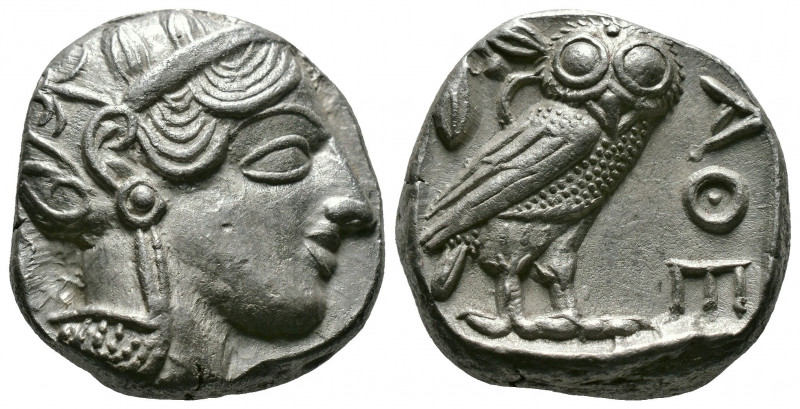 (Silver,17.07g 23mm) ATTICA. Athens. Tetradrachm (Circa 454-404 BC). AR
Helmeted...
