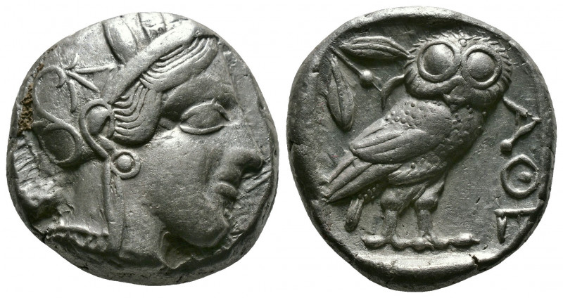 (Silver 17.18g 24mm) ATTICA. Athens. Tetradrachm (Circa 454-404 BC). AR
Helmeted...