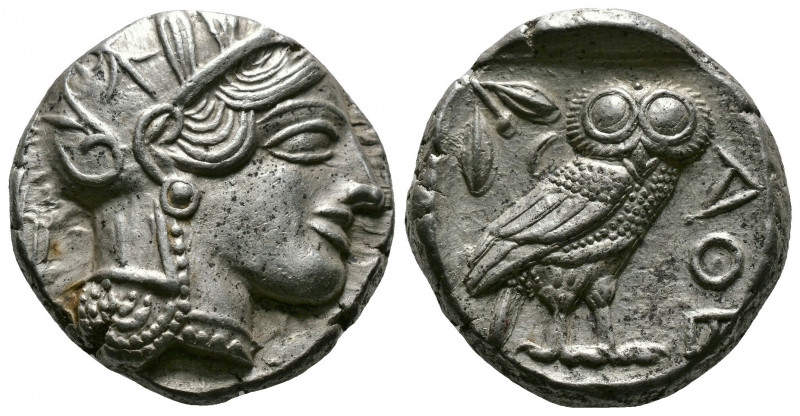 (Silver 17.22g 24mm) ATTICA. Athens. Tetradrachm (Circa 454-404 BC). AR
Helmeted...