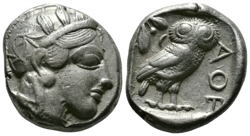 (Silver 17.10g 23mm) ATTICA. Athens. Tetradrachm (Circa 454-404 BC). AR
Helmeted...