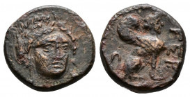 (1.49g 12mm Bronze)Troas, Gergis. 4th century B.C. AE. 
Laureate head of the sibyl Herophile facing slightly right 
Rev. ΓEP, Sphinx seated right. 
SN...