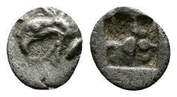 (0.15g 7mm Silver) Ionia. Phokaia(?) 521-478 BC. Tetartemorion AR