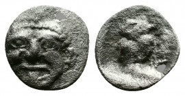 (Silver 0.27g 9mm) CILICIA. Uncertain. Obol (5th century BC).
Facing gorgoneion, with tongue protruding.
Rev: Rough incuse punch.
CNG E-205, lot 220