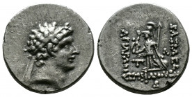 (Silver 4.01g 18mm) KINGS OF CAPPADOCIA. Ariarathes VI (130-112/0 BC). AR drachm 
Diademed head right. 
Rev: Athena standing left, Nike left in right ...