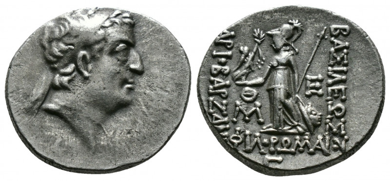 (Silver 4.10g 20mm) KINGS OF CAPPADOCIA. Ariobarzanes I Philoromaios (95-63 BC)....