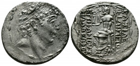 (Silver 15.57g 28mm) Seleukid Empire, Philip I Philadelphos AR Tetradrachm. Antioch, circa 95-83 BC. 
Diademed head right
Rev: Zeus Nikephoros seated ...