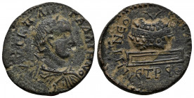 (10.78g 26mm Bronze) Pontus Neocaesarea,Gallienus AE . Dated CY 199 = AD 262/3. 
AVT KAI ΠO ΛIK ΓAΛΛIHNOC, laureate, draped and cuirassed bust to righ...