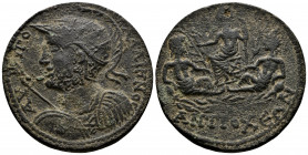 (22.52g 35mm Bronze) CARIA. Antiochia ad Maeandrum. Gallienus (253-268) AE 
 AY K Π ΓAΛΛIHNOC; Radiate, helmeted, draped and cuirassed bust of Gallien...