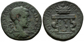 (14.73g 29mm Bronze) Pontus, Neocaesarea. Gordian III. A.D. 238-244. AE 
Laureate, draped, and cuirassed bust right, seen from behind 
Rev. Agonistic ...